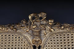 Baroque Sofa or Canape with Tapestry Seat Fabric Canapé in Louis XV