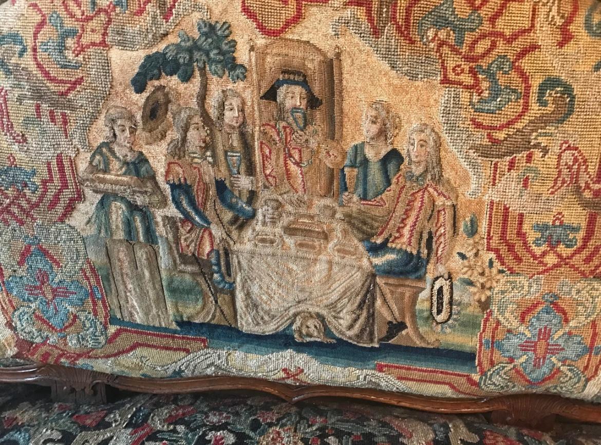 Hand-Carved Baroque Sofa, Germany 1750 For Sale