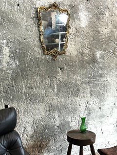Specchio barocco in ottone massiccio stile Luigi XV, Francia