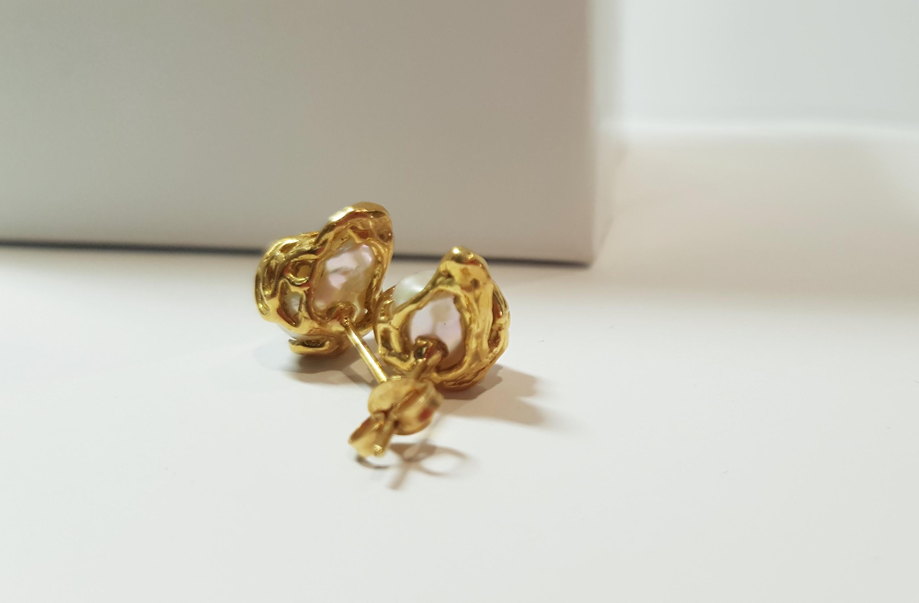baroque south sea pearl earrings