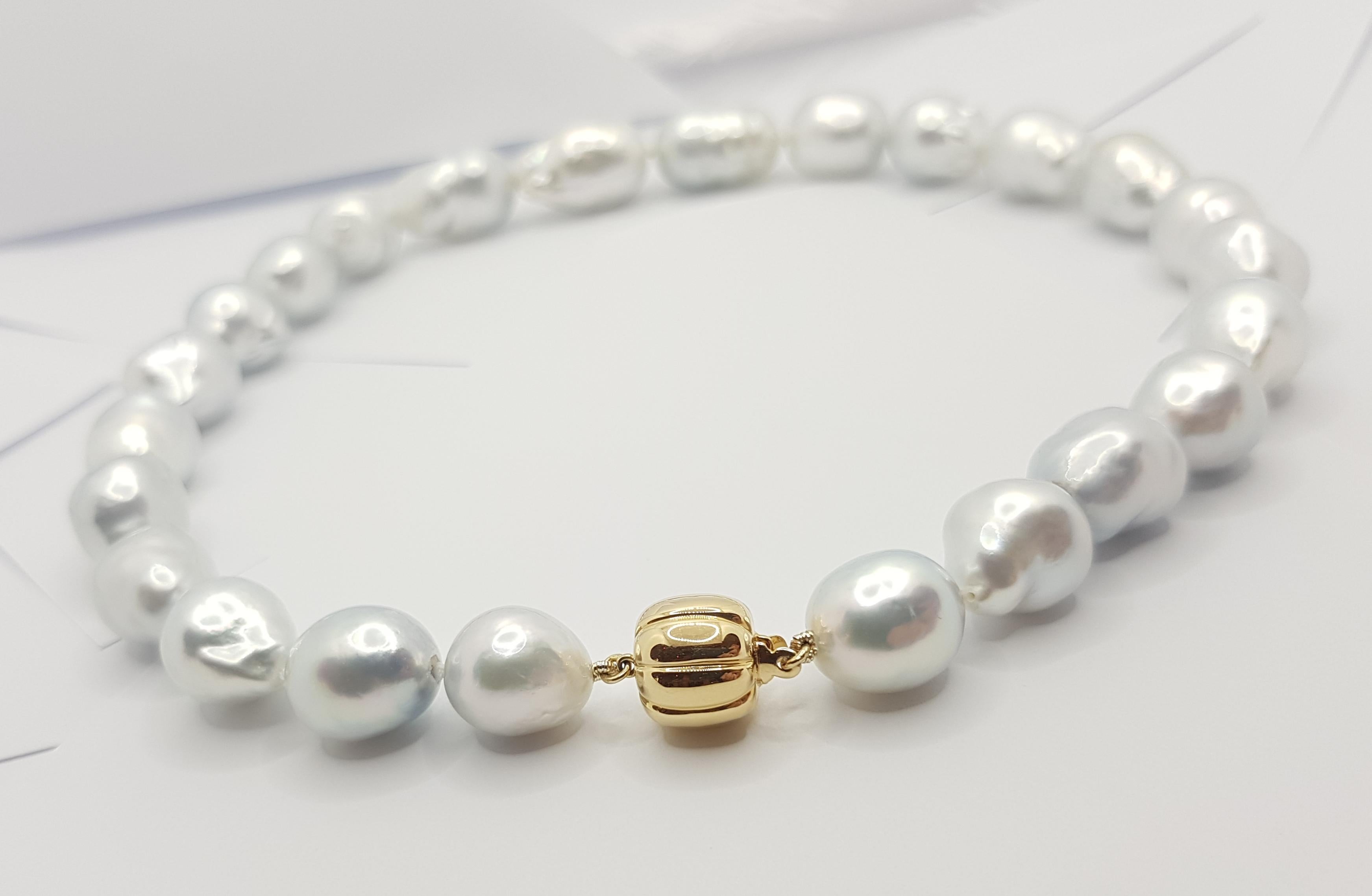 Women's Baroque South Sea Pearl with 18 Karat Gold Clasp For Sale