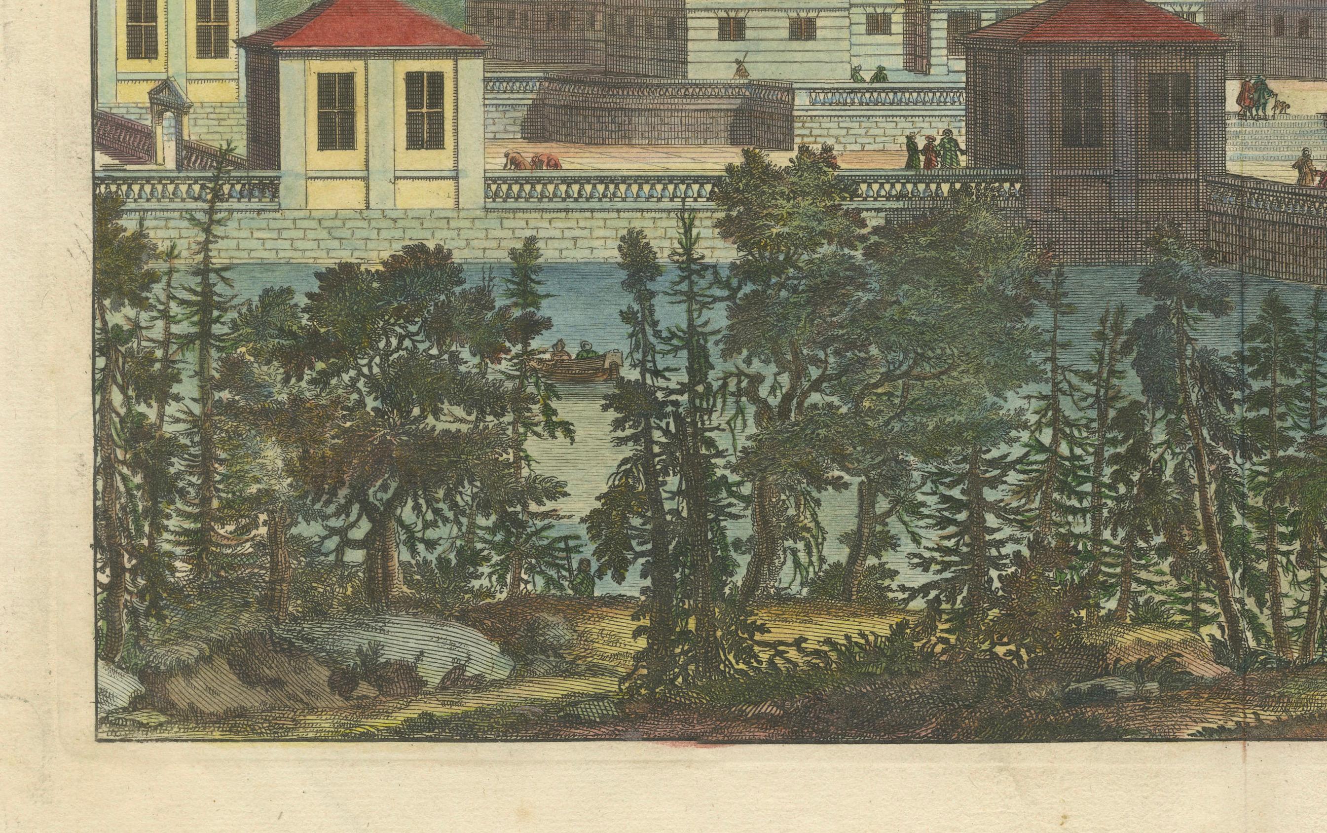 Engraved Baroque Splendor: Ericsberg Castle in Swidde's Suecia Antiqua et Hodierna, 1690 For Sale