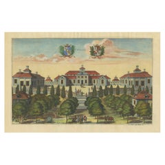 Baroque Splendor: The Östanå Manor in Gränna, 1692 Swidde Engraving