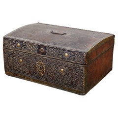 Used Baroque Studded Leather Document Box