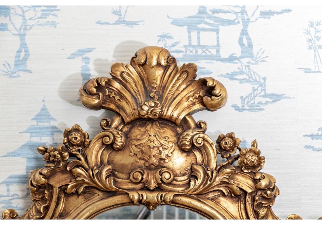 Barocke Stil 19. Jahrhundert geschnitzt vergoldet Wood Spiegel und passende Konsole im Angebot 11