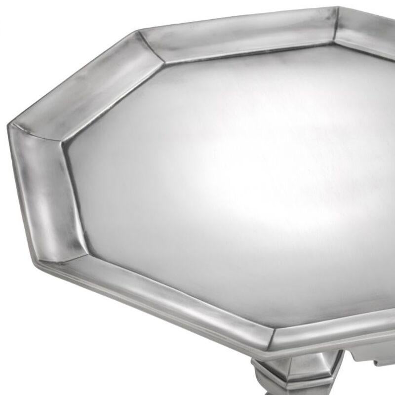 Baroque-Style Antique Silver Plated Side Table In Good Condition For Sale In Saint-Ouen, FR