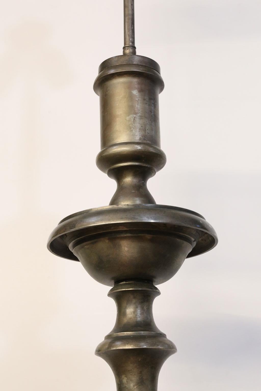 Brass Antique, Baroque-Style Belgian Floor Lamp