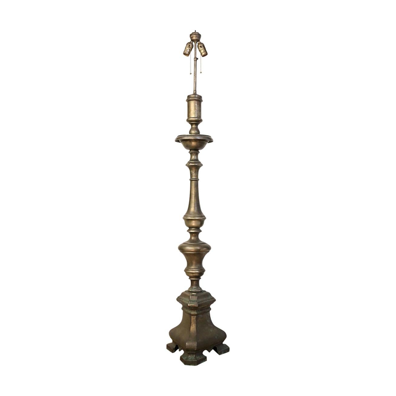 Antique, Baroque-Style Belgian Floor Lamp