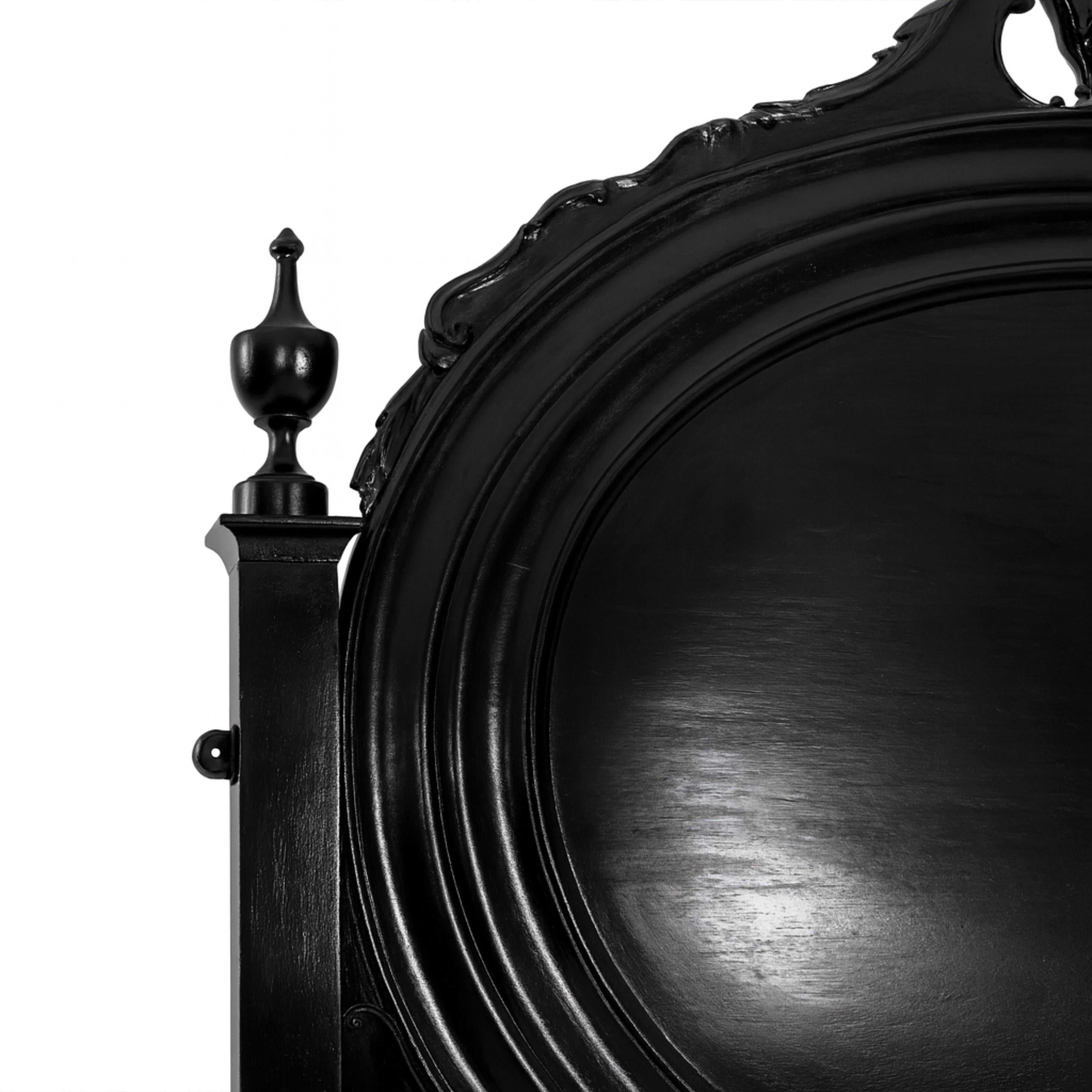 Portoghese Letto in lacca nera in stile barocco, XIX secolo in vendita