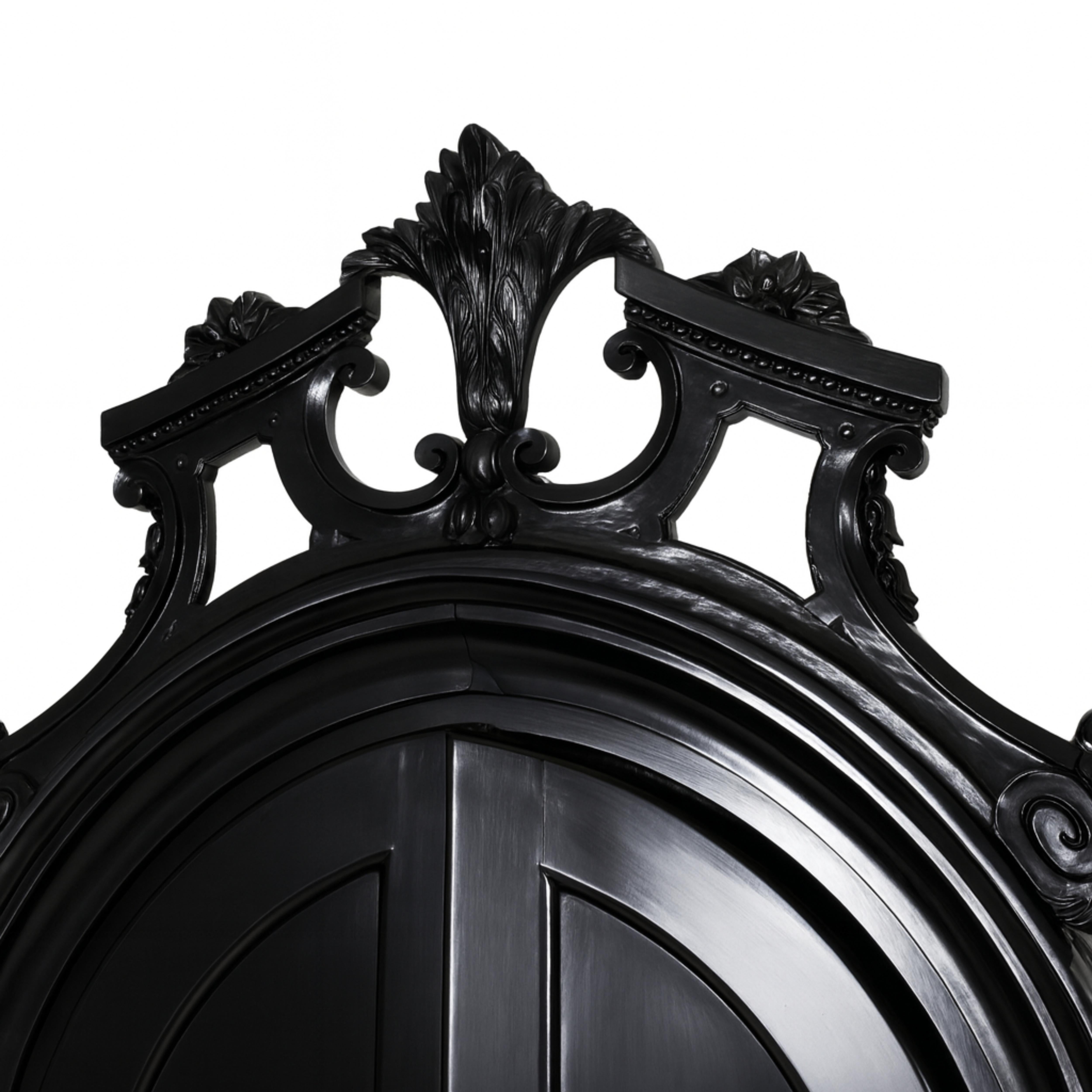 Cassettiera in stile barocco in lacca nera Oratorio, XIX secolo in vendita 4