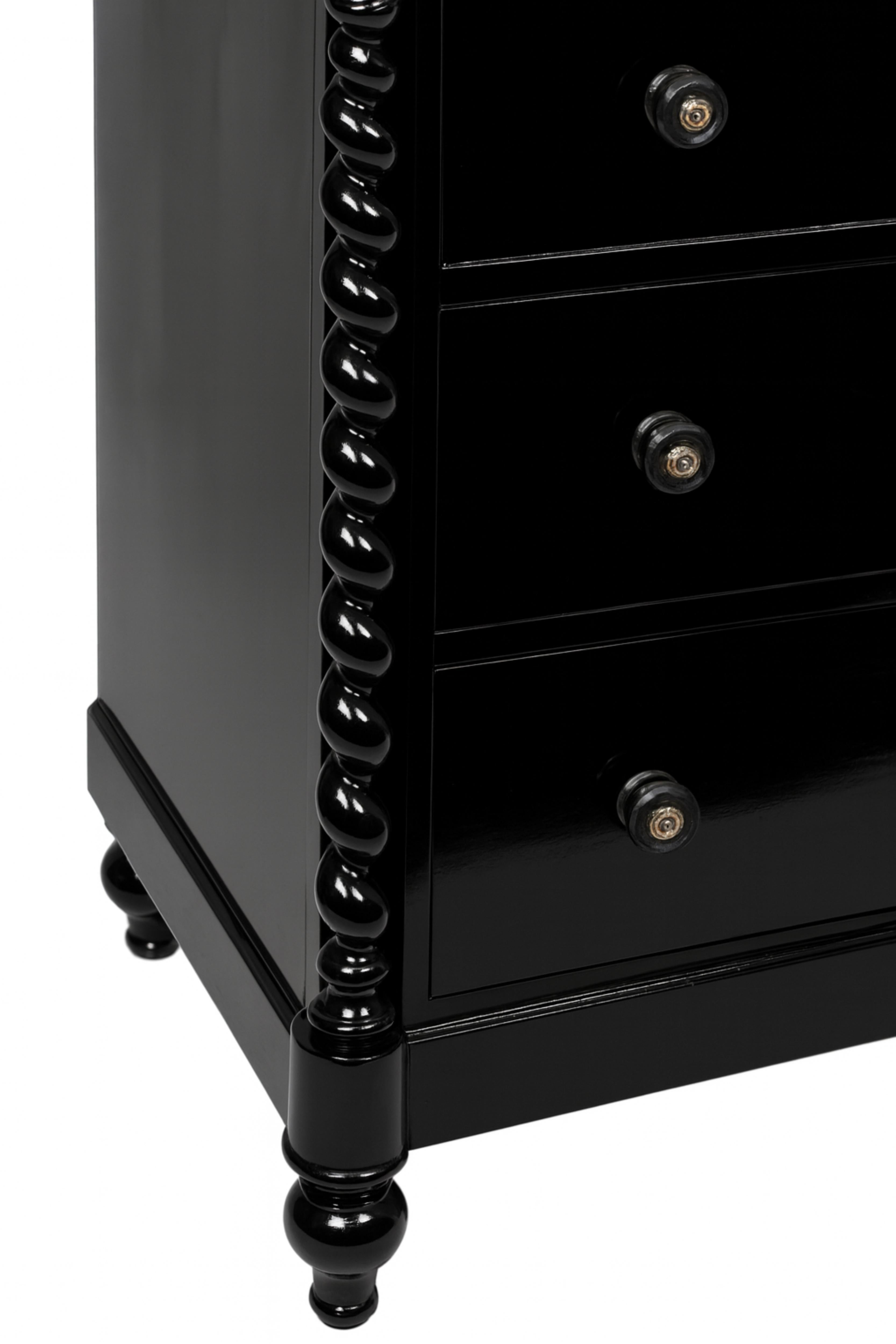 Cassettiera in stile barocco in lacca nera Oratorio, XIX secolo in vendita 2