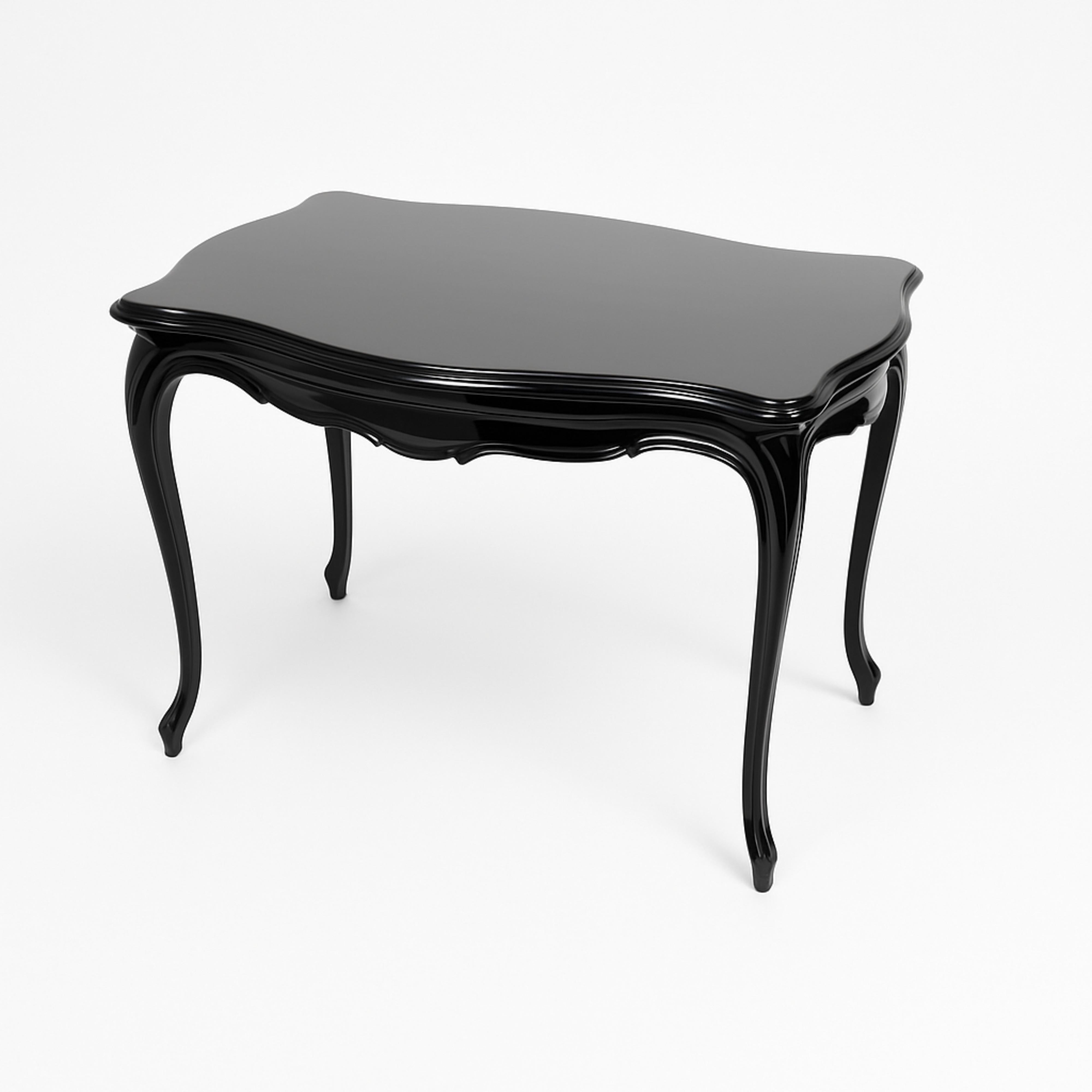 Scrivania in stile barocco in noce e lacca nera, 20° secolo In condizioni buone in vendita a Lisbon, PT