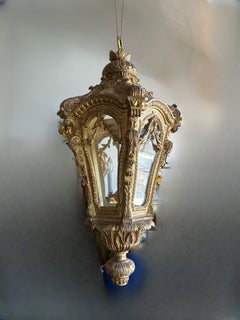 Baroque Style Carved and Gilt Wood Venetian Lantern