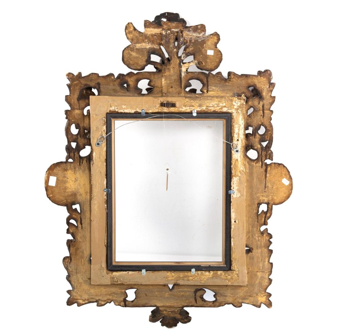 Baroque Cadre de photo / miroir en bois sculpté et doré de style baroque en vente