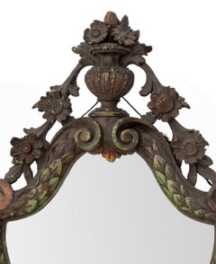 Baroque Style Carved Wood Mirror, 19th C.