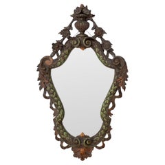 Baroque Style Carved Wood Mirror, 19th C.