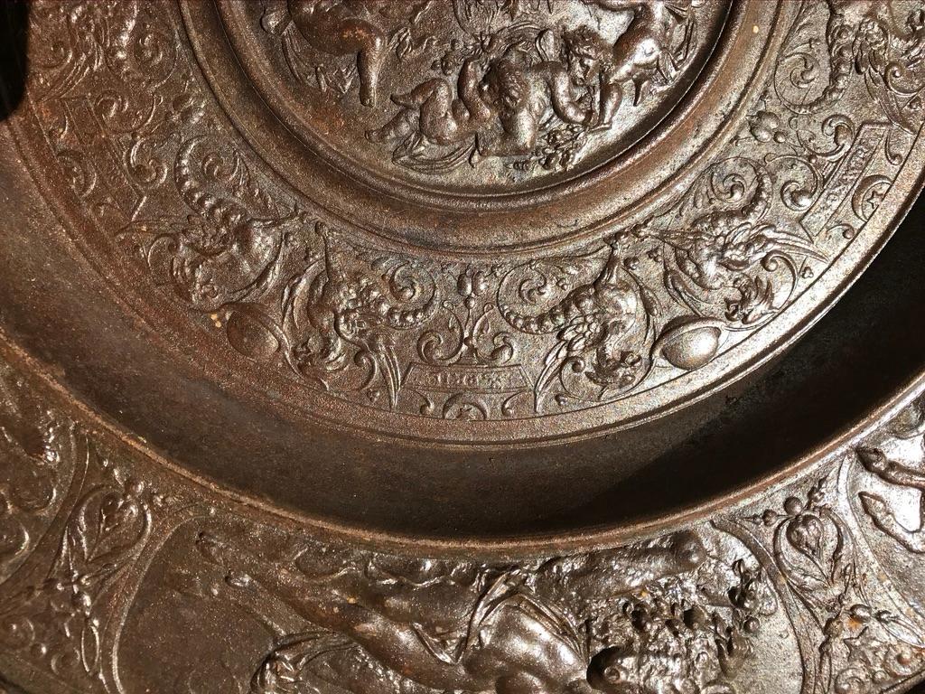 19th Century Berlin Cast Iron Charger with Mythological Scenes For Sale 6