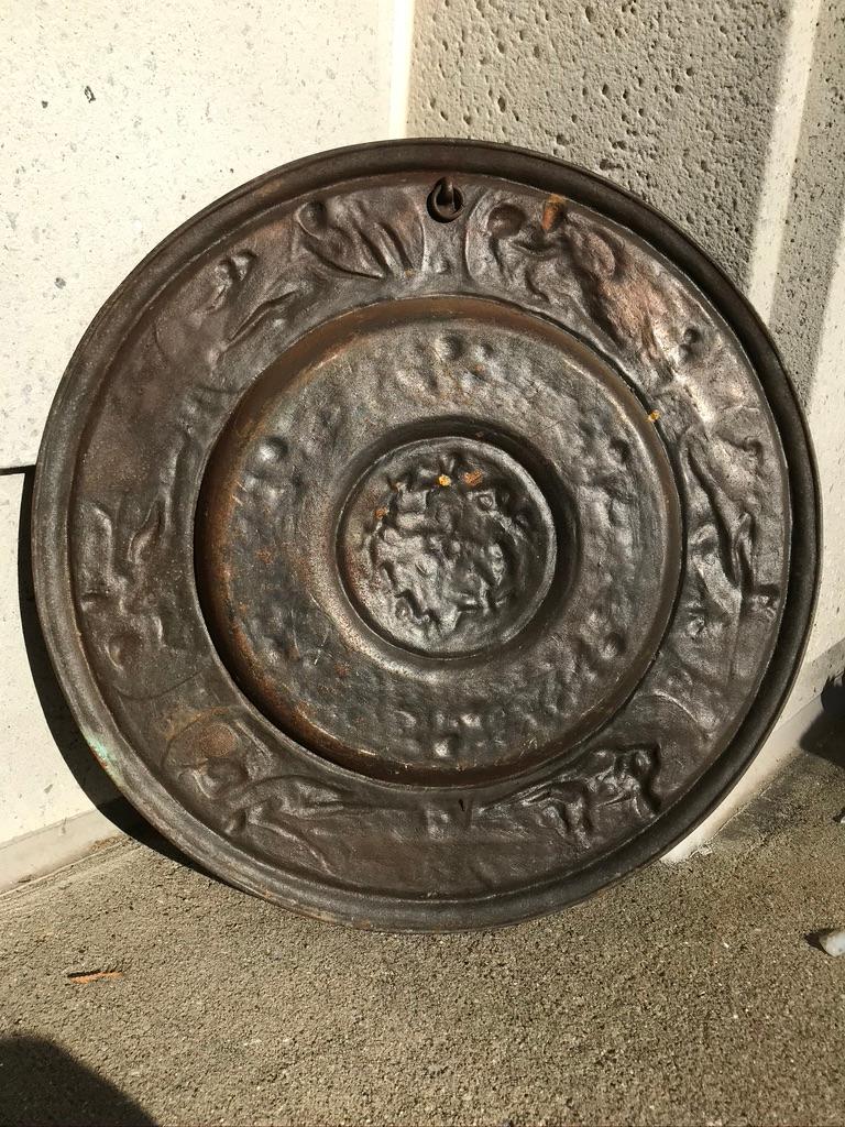 19th Century Berlin Cast Iron Charger with Mythological Scenes For Sale 12