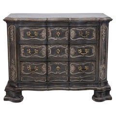 Antique Baroque-style Chest of Drawers in Anthracite Grey