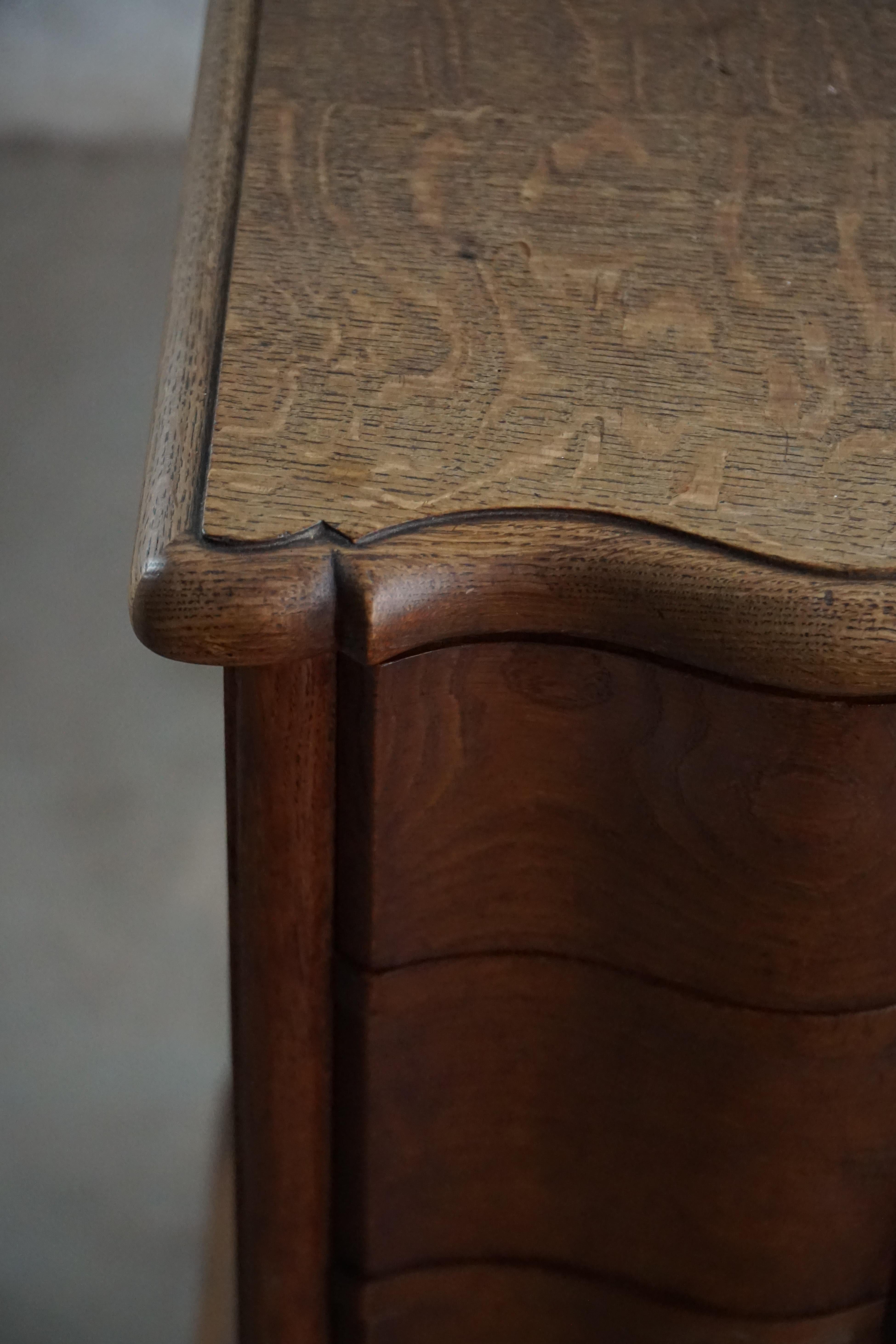 Baroque-Style Chest of Drawers in Oak, Danish Cabinetmaker, Early 20th Century in vendita 4