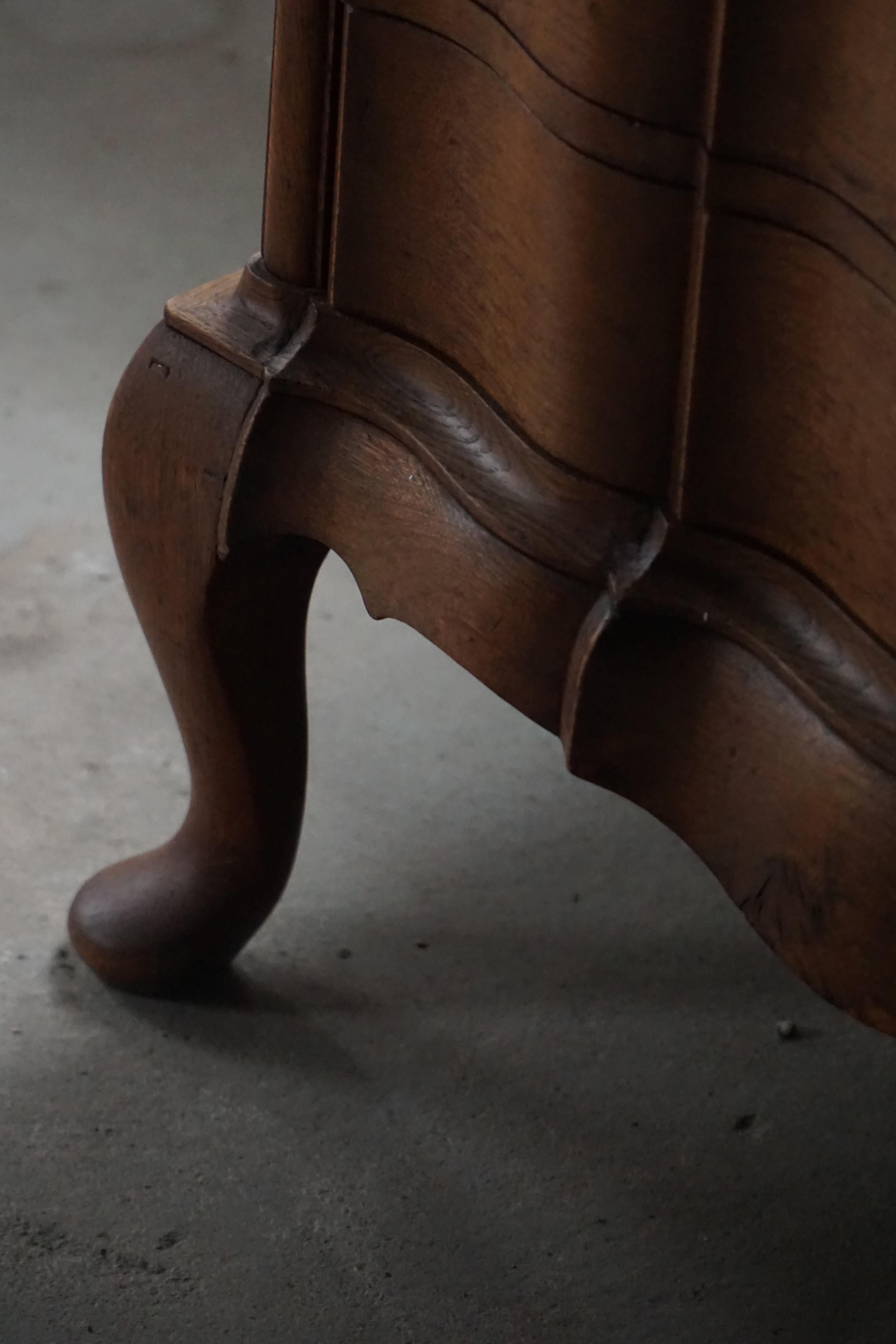 Baroque-Style Chest of Drawers in Oak, Danish Cabinetmaker, Early 20th Century in vendita 8