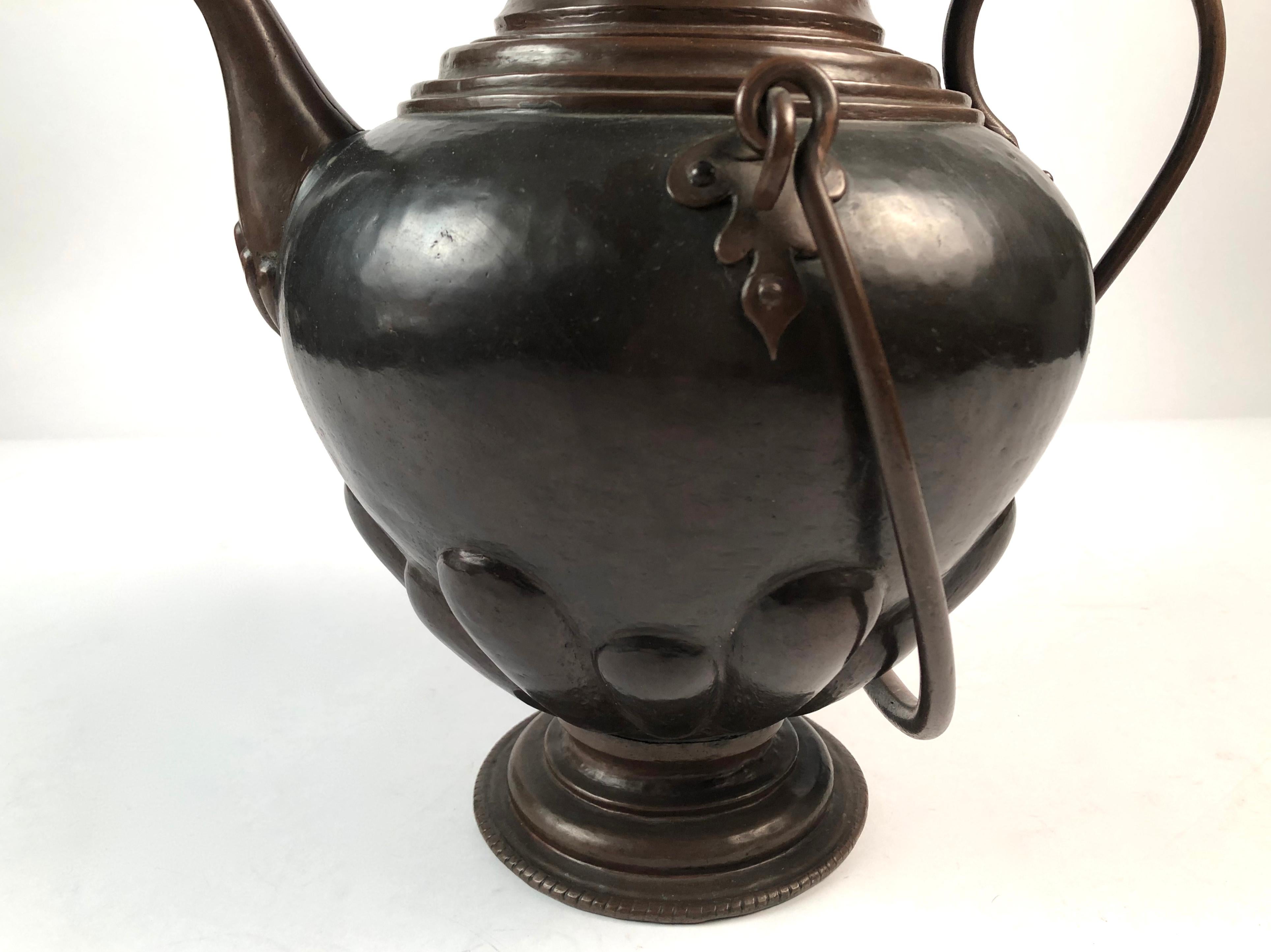 Hand-Crafted Baroque Style Copper Kettle