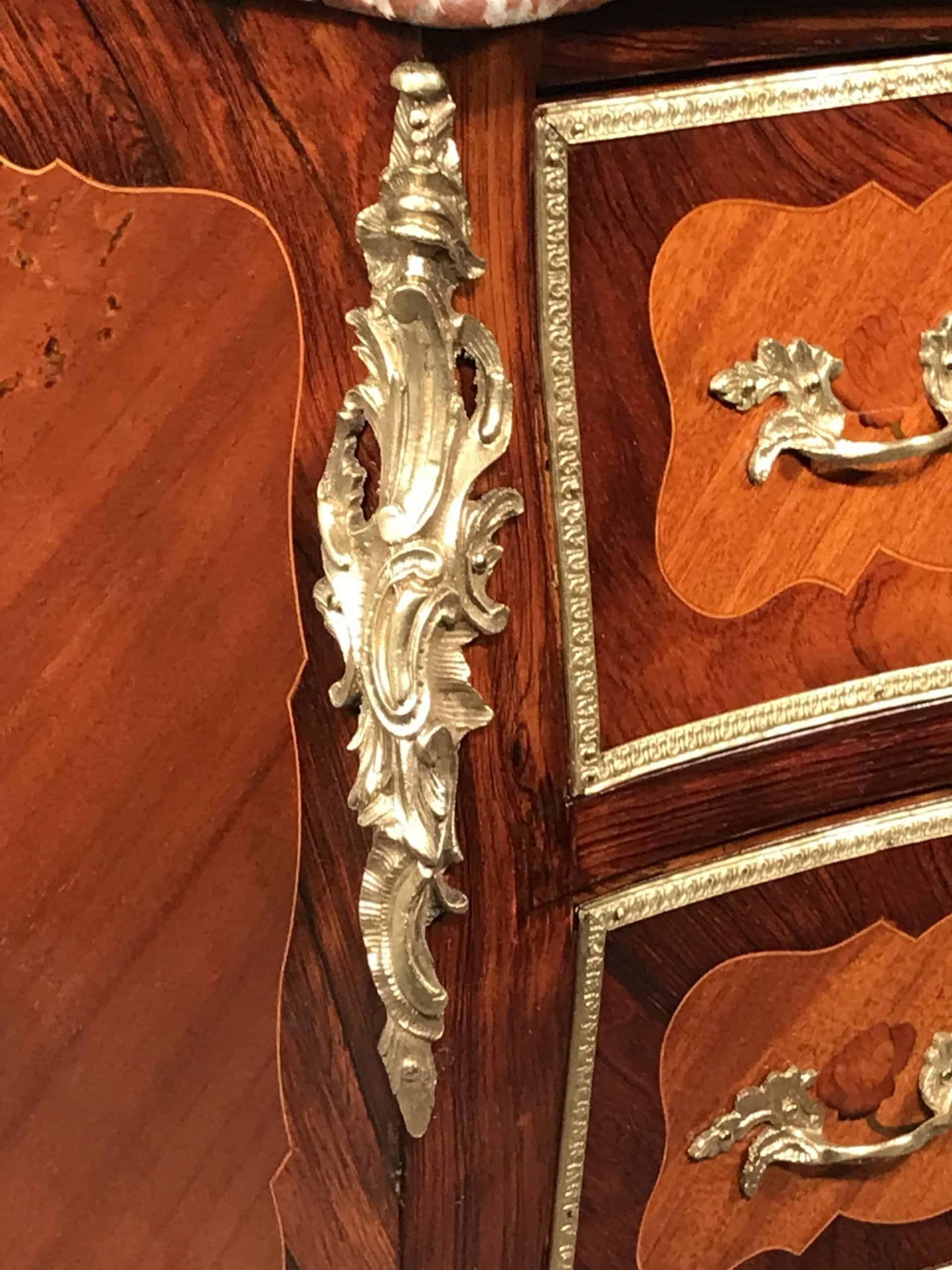 Veneer Baroque Style Dresser, France 19th century, Antique For Sale