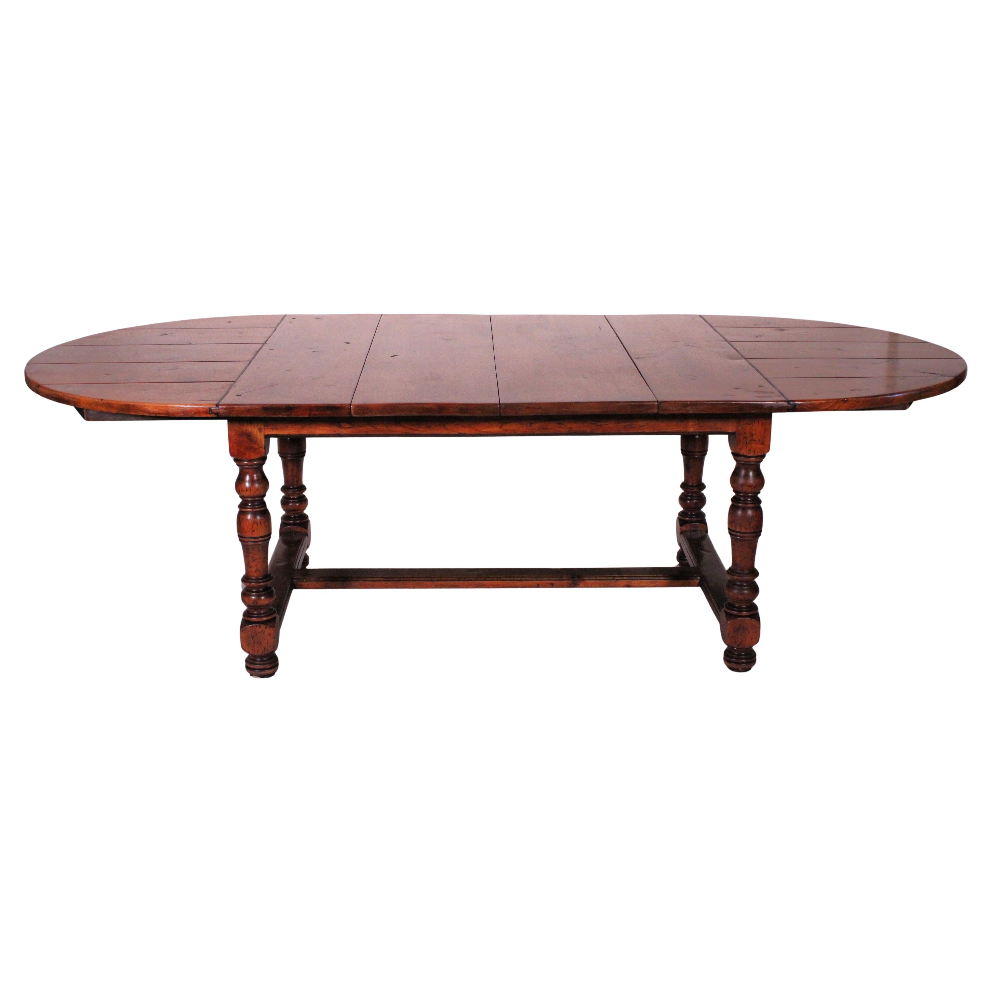 Baroque Style Elm Wood Dining Room Table For Sale