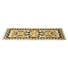 Baroque Style Embroidered Rug, 57.5 x 29.5 inches