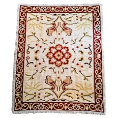 Baroque Style Embroidered Rug, 67.3 x 54.3 inches