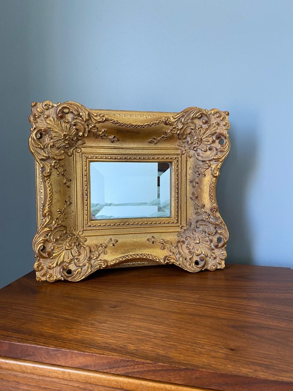 Baroque Revival Baroque Style Framed Beveled Accent Mirror For Sale