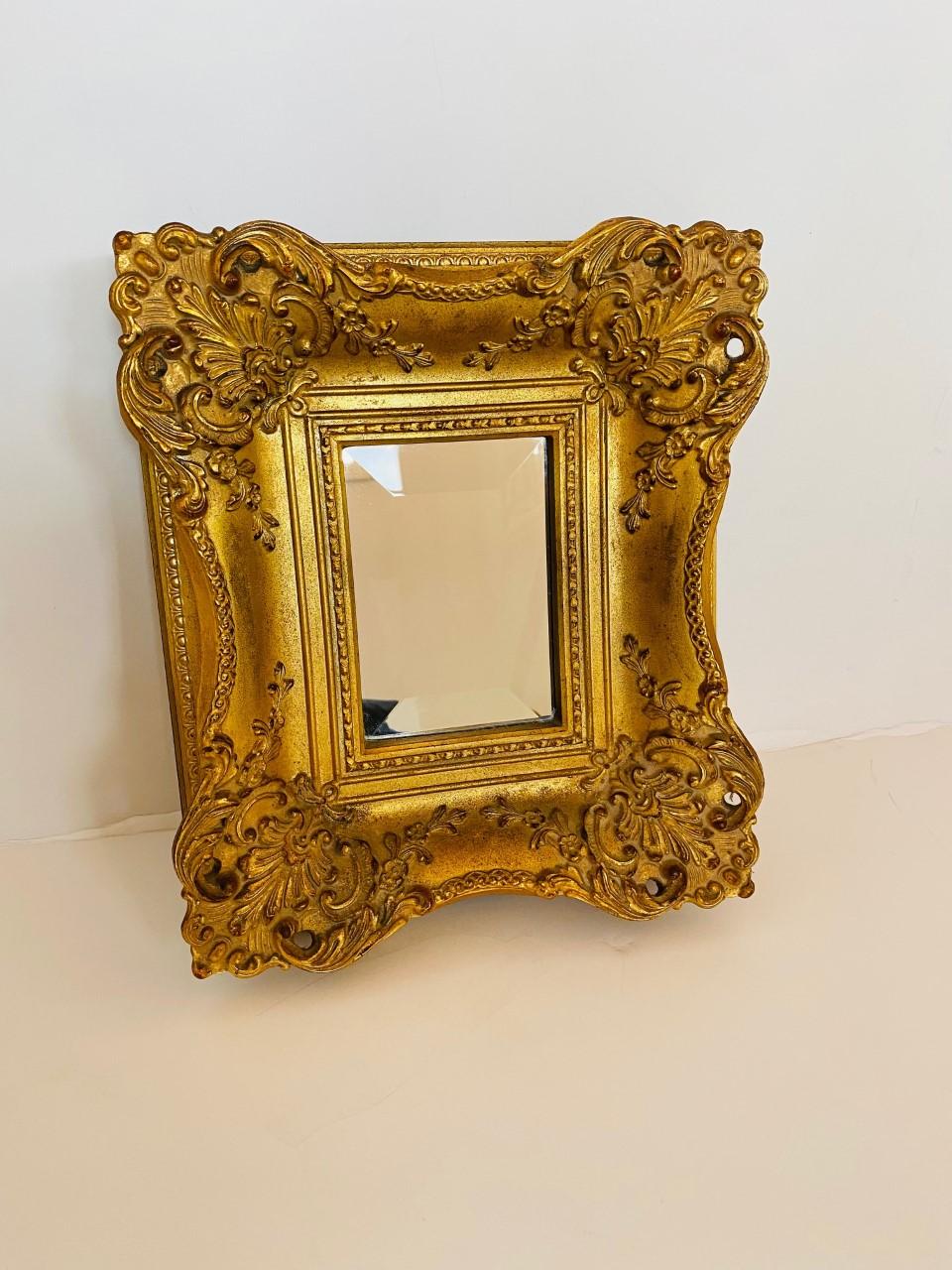 Baroque Style Framed Beveled Accent Mirror For Sale 2