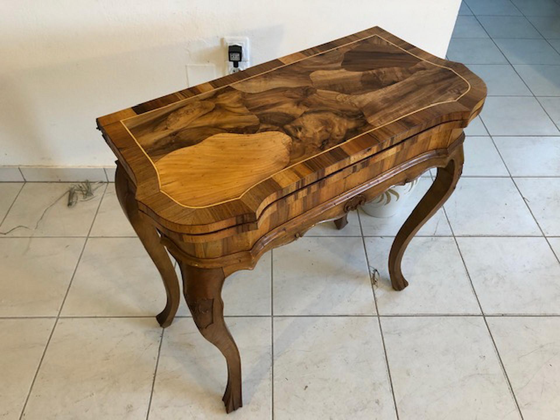 Austrian Baroque Style Game Table or Side Table Finely Crafted