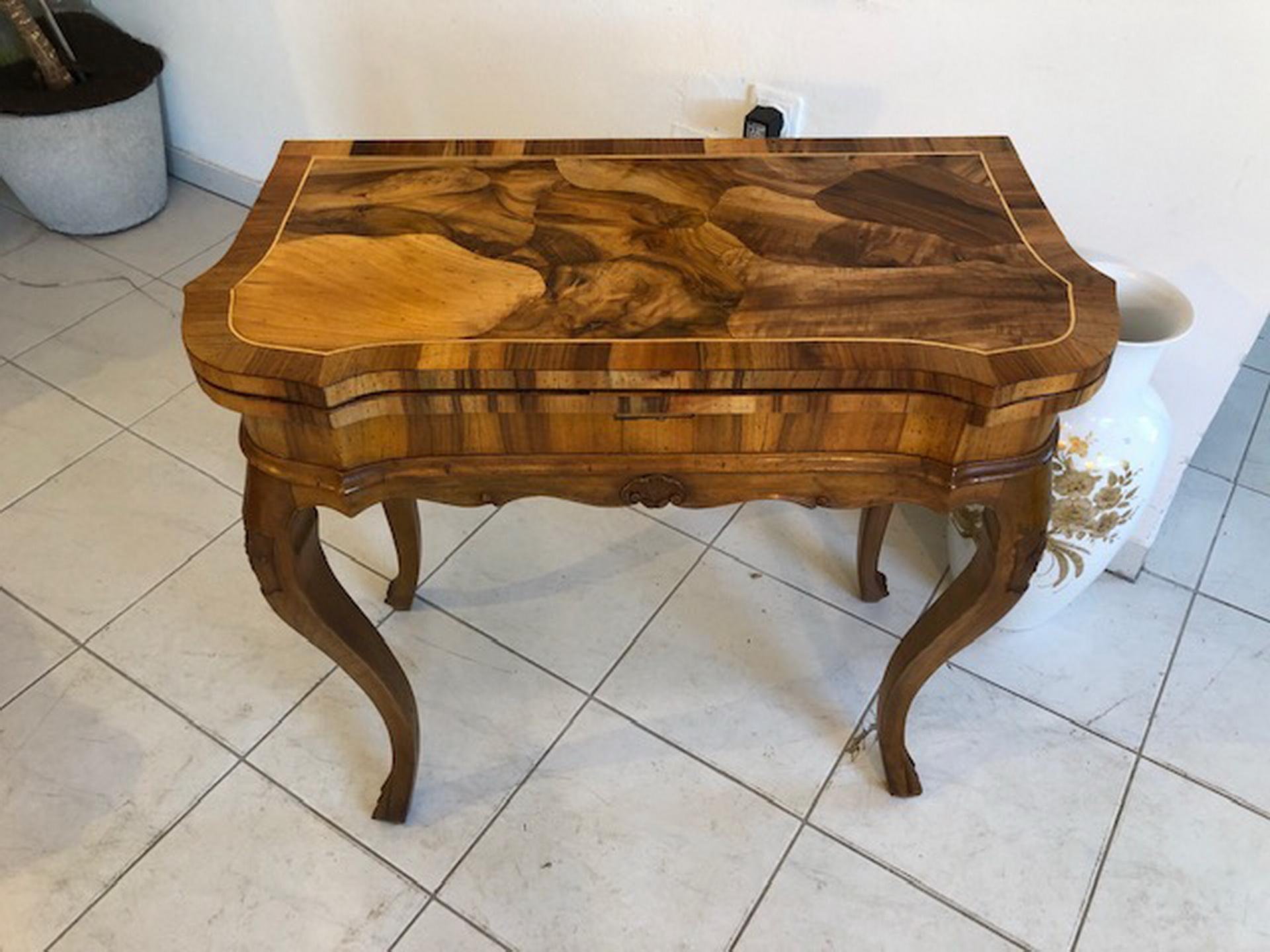 Hand-Crafted Baroque Style Game Table or Side Table Finely Crafted