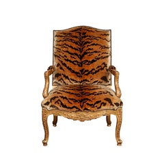 Baroque Style Gilded French Armchair