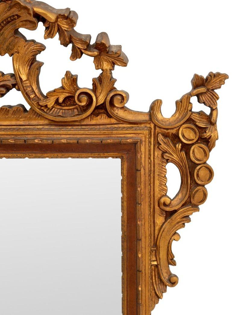 Baroque Style Gilt Composition Mirror In Good Condition For Sale In Astoria, NY