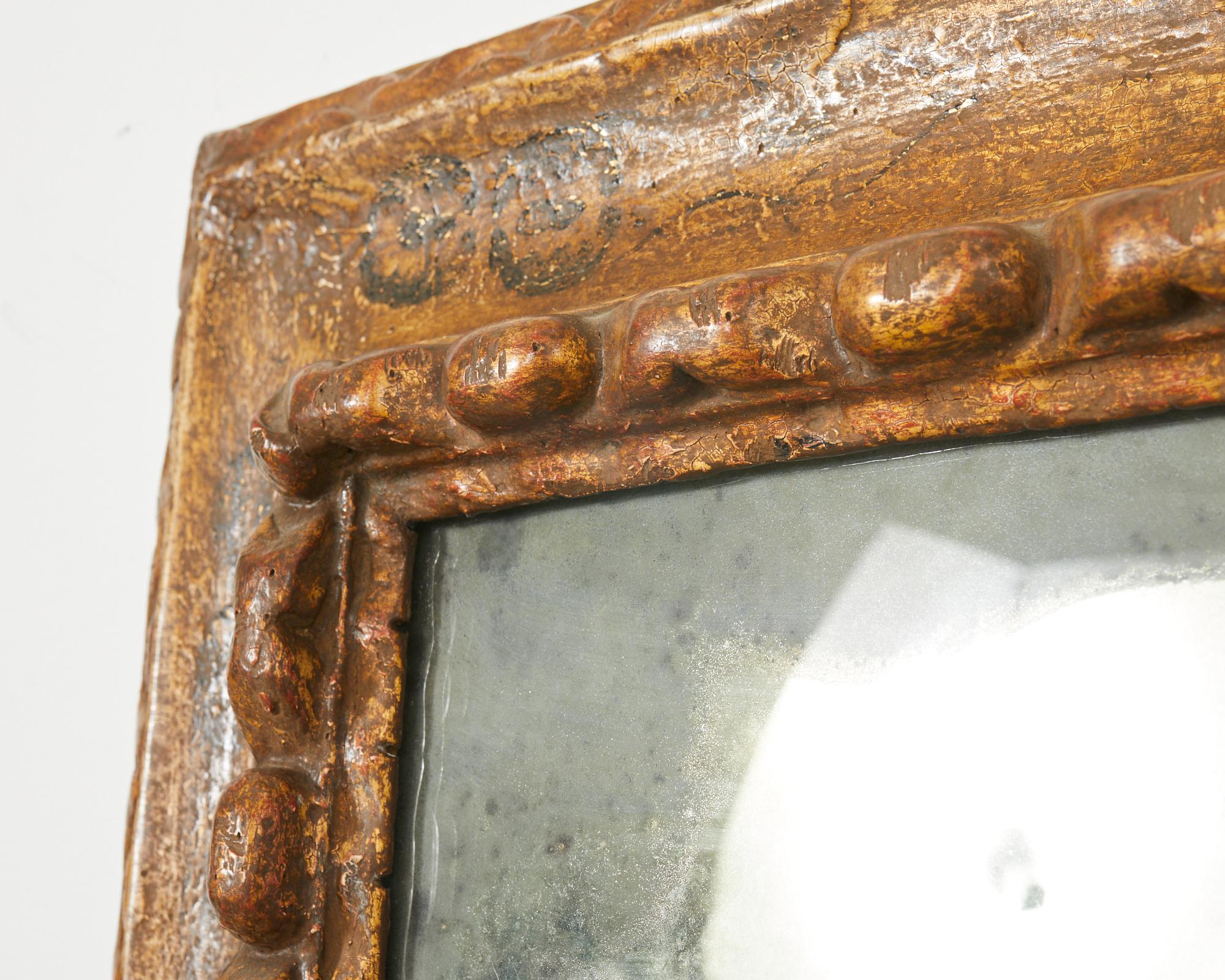 Miroir laqué doré de style baroque par Stephen Cavallo en vente 2