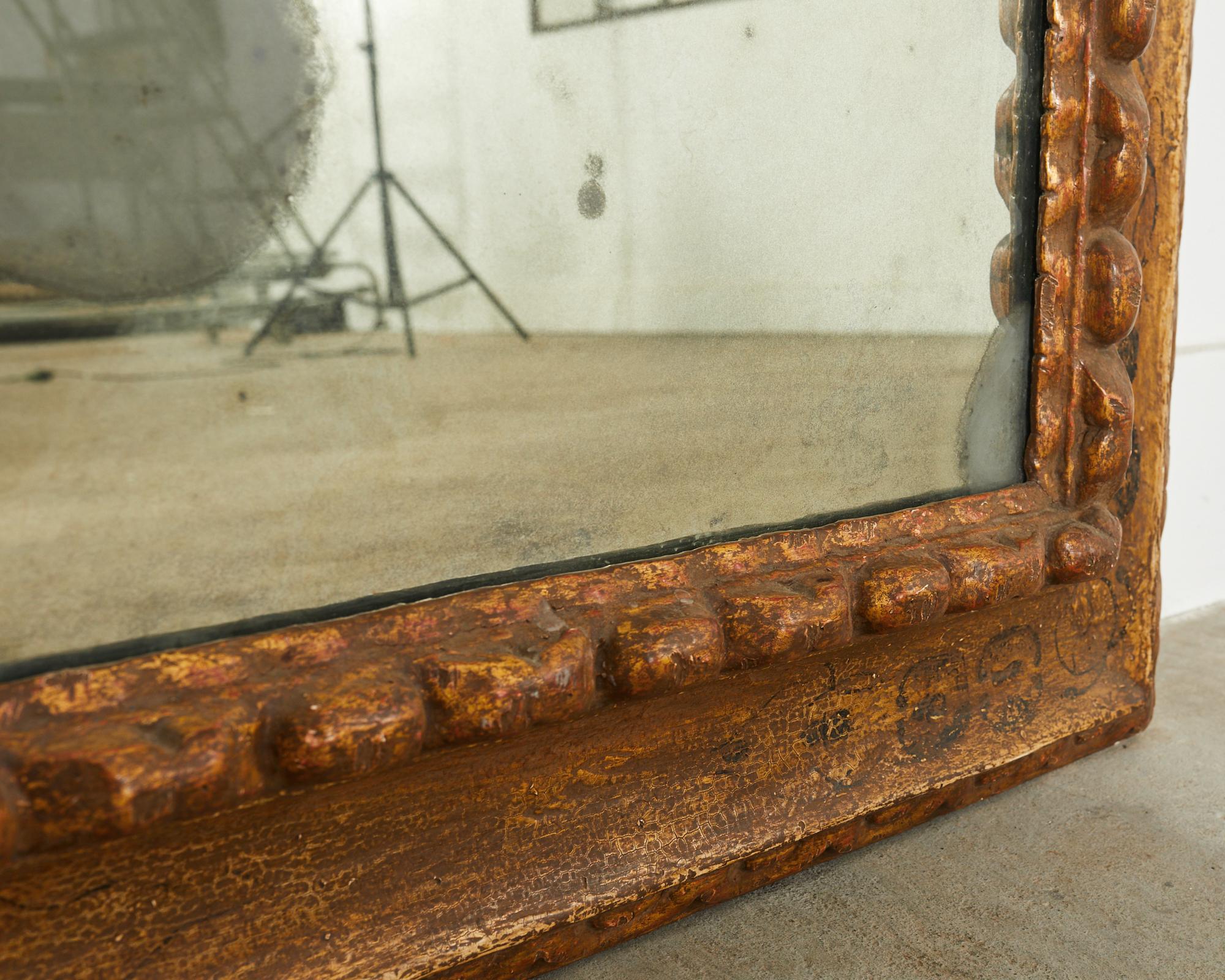 Miroir laqué doré de style baroque par Stephen Cavallo en vente 4