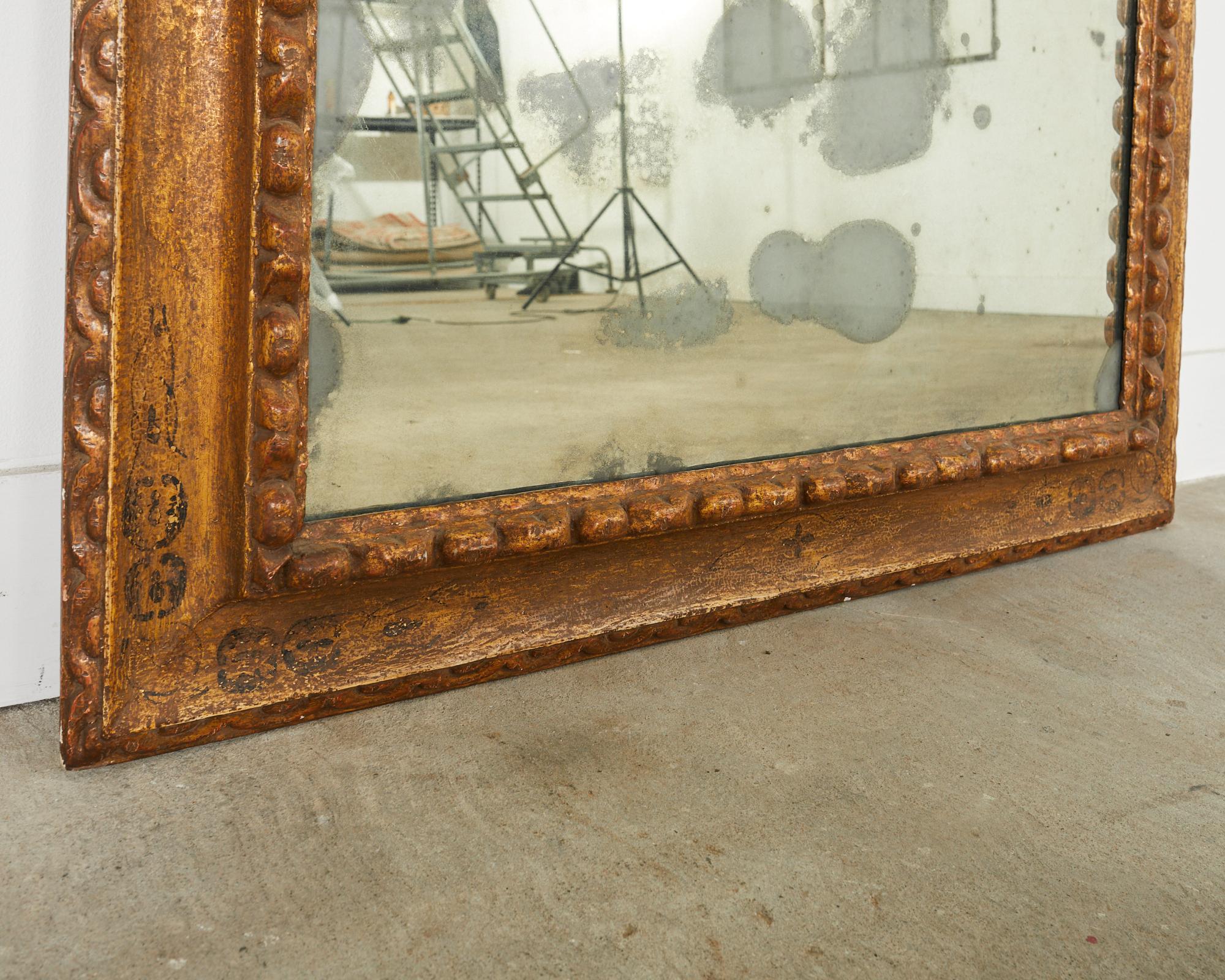 Miroir laqué doré de style baroque par Stephen Cavallo en vente 7