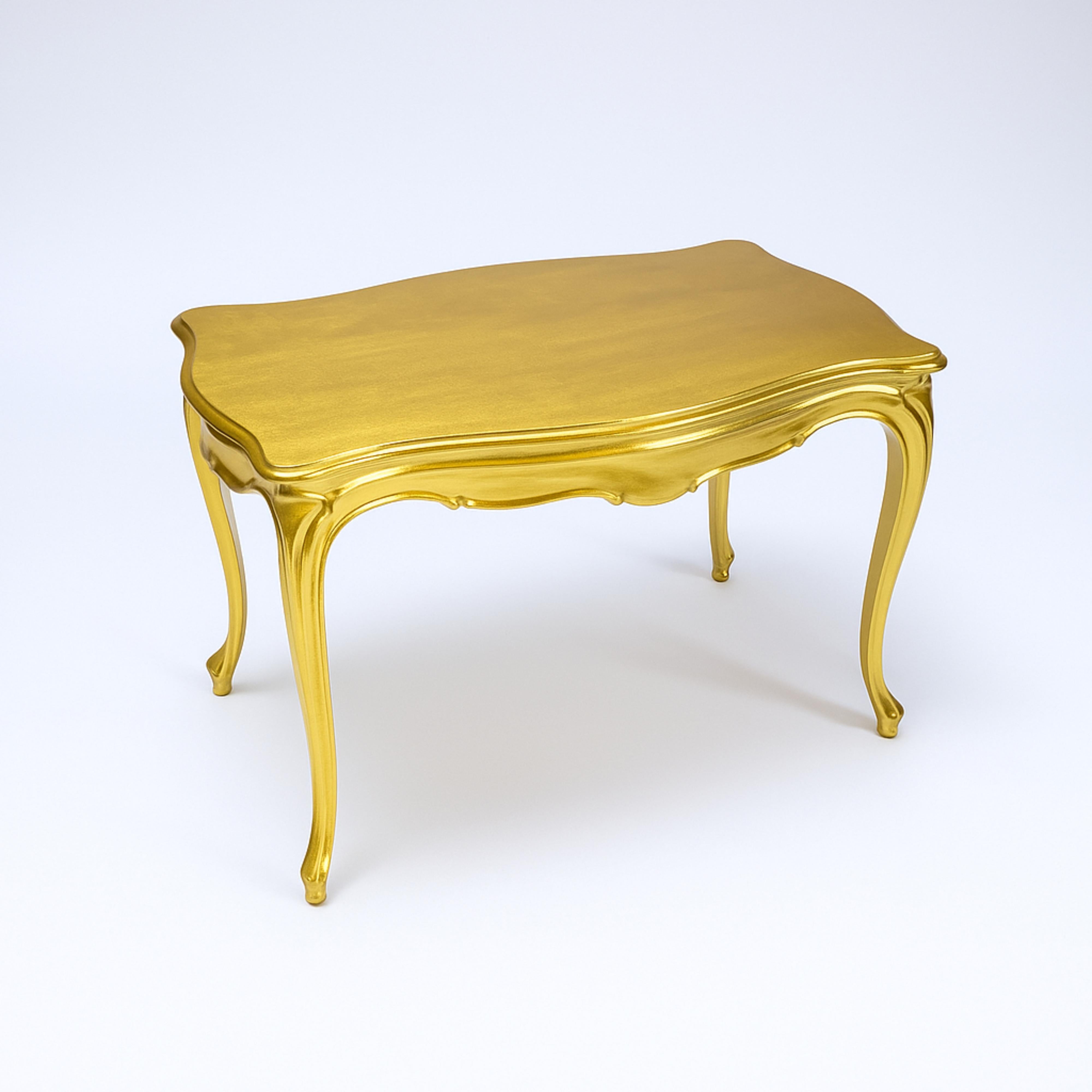 Barockschreibtisch aus vergoldetem Nussbaumholz, 20. Jahrhundert (Französisch) im Angebot