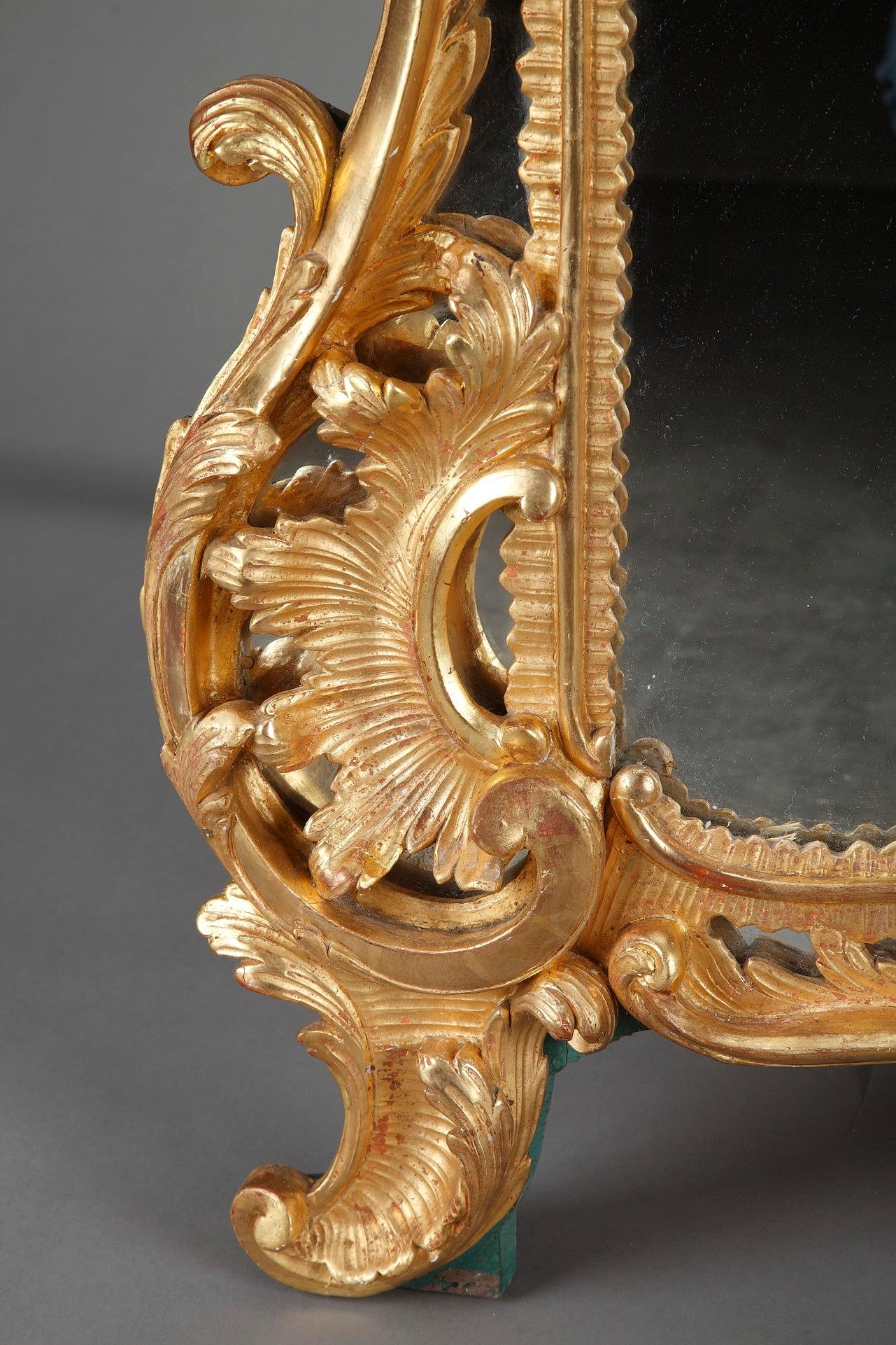 Baroque Style Giltwood Mirror For Sale 5