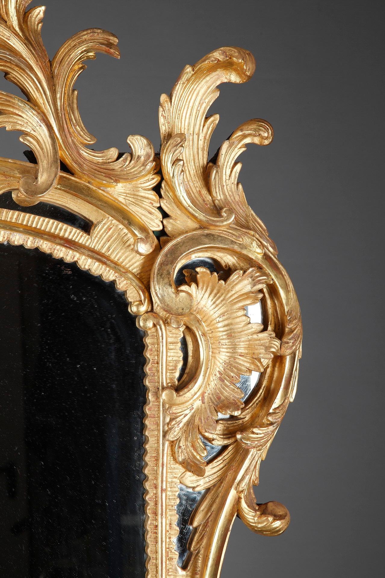 Baroque Style Giltwood Mirror For Sale 3