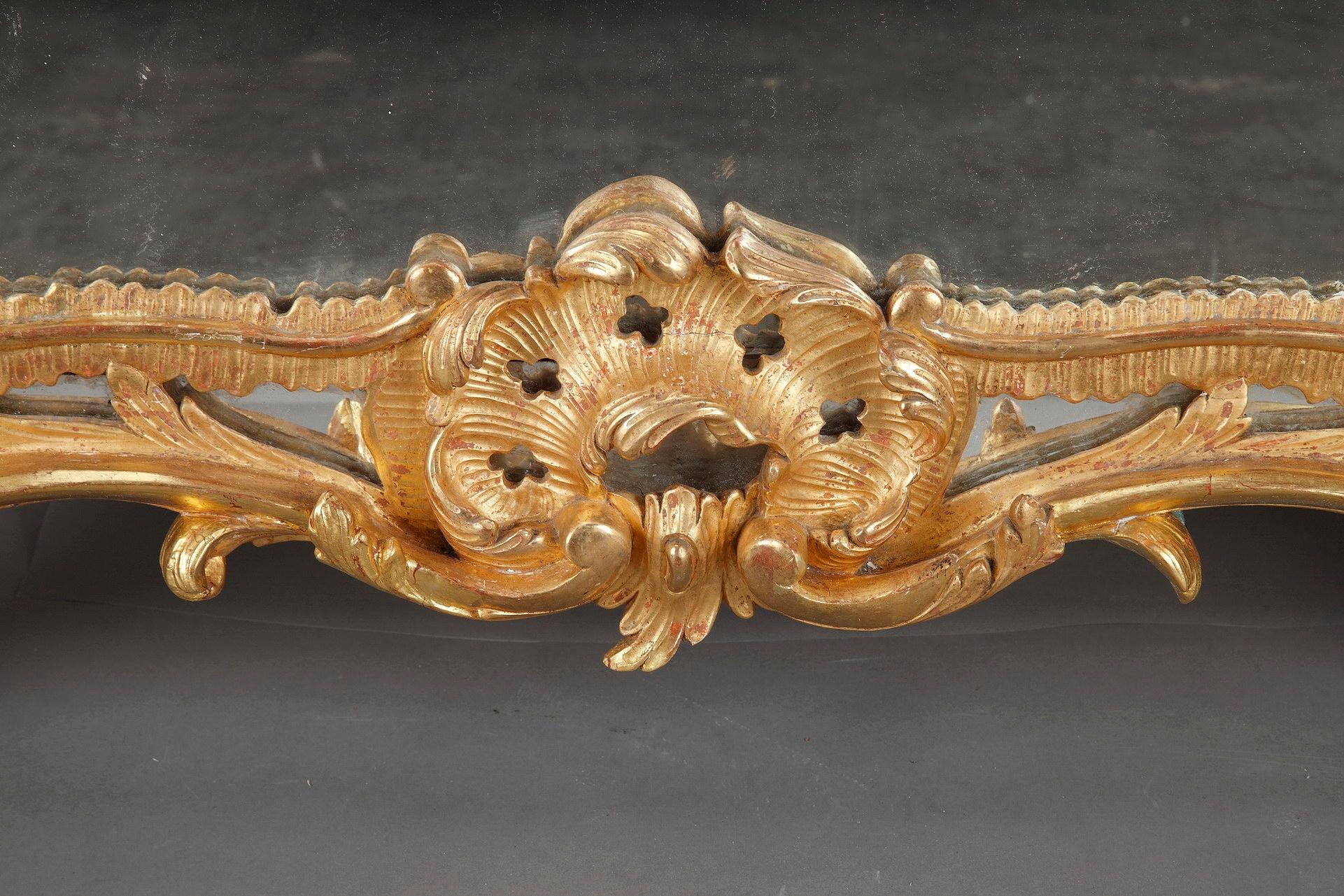 Baroque Style Giltwood Mirror For Sale 4
