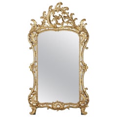 Antique Baroque Style Giltwood Mirror