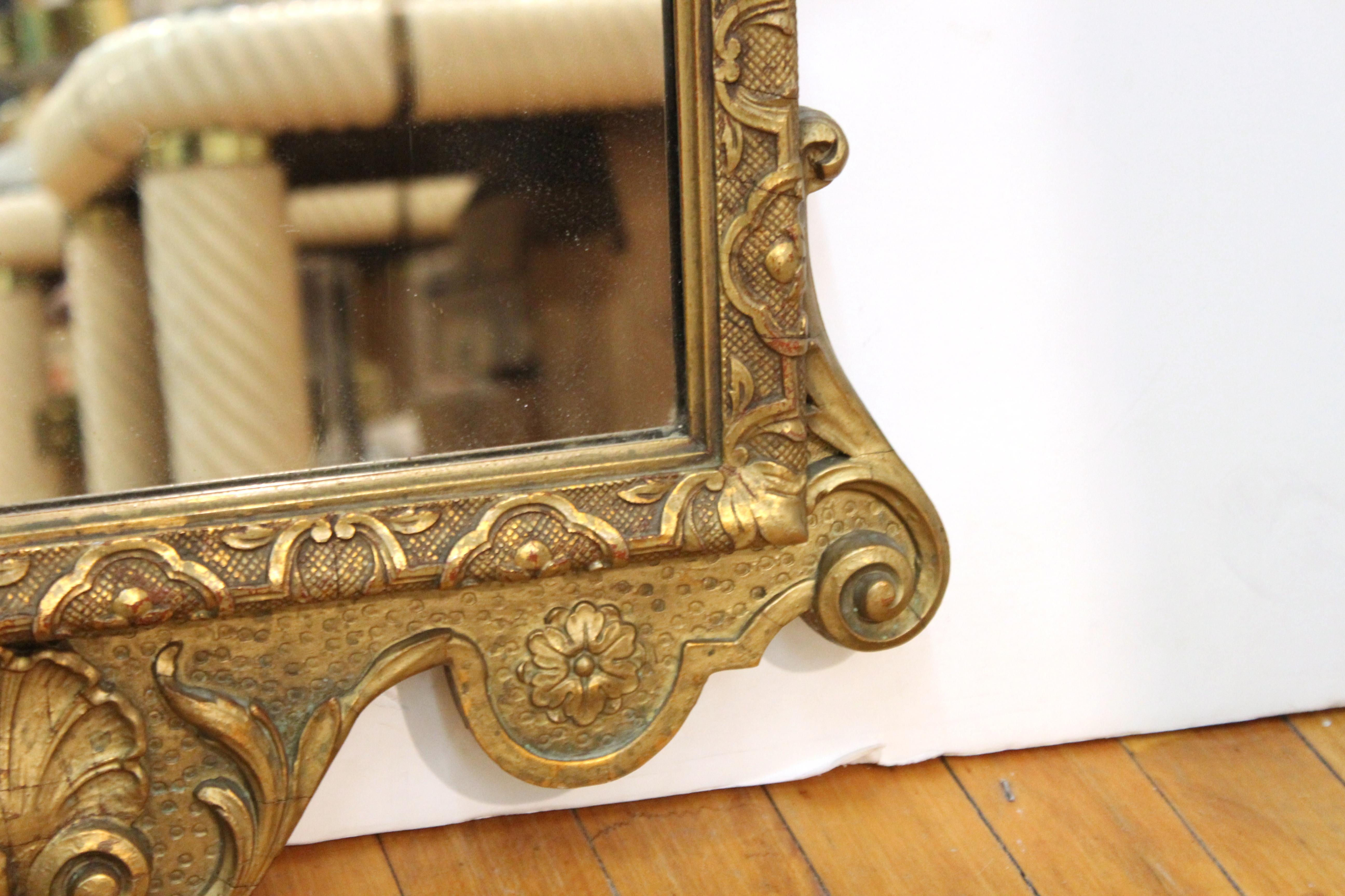 Baroque Style Giltwood Wall Mirror For Sale 2