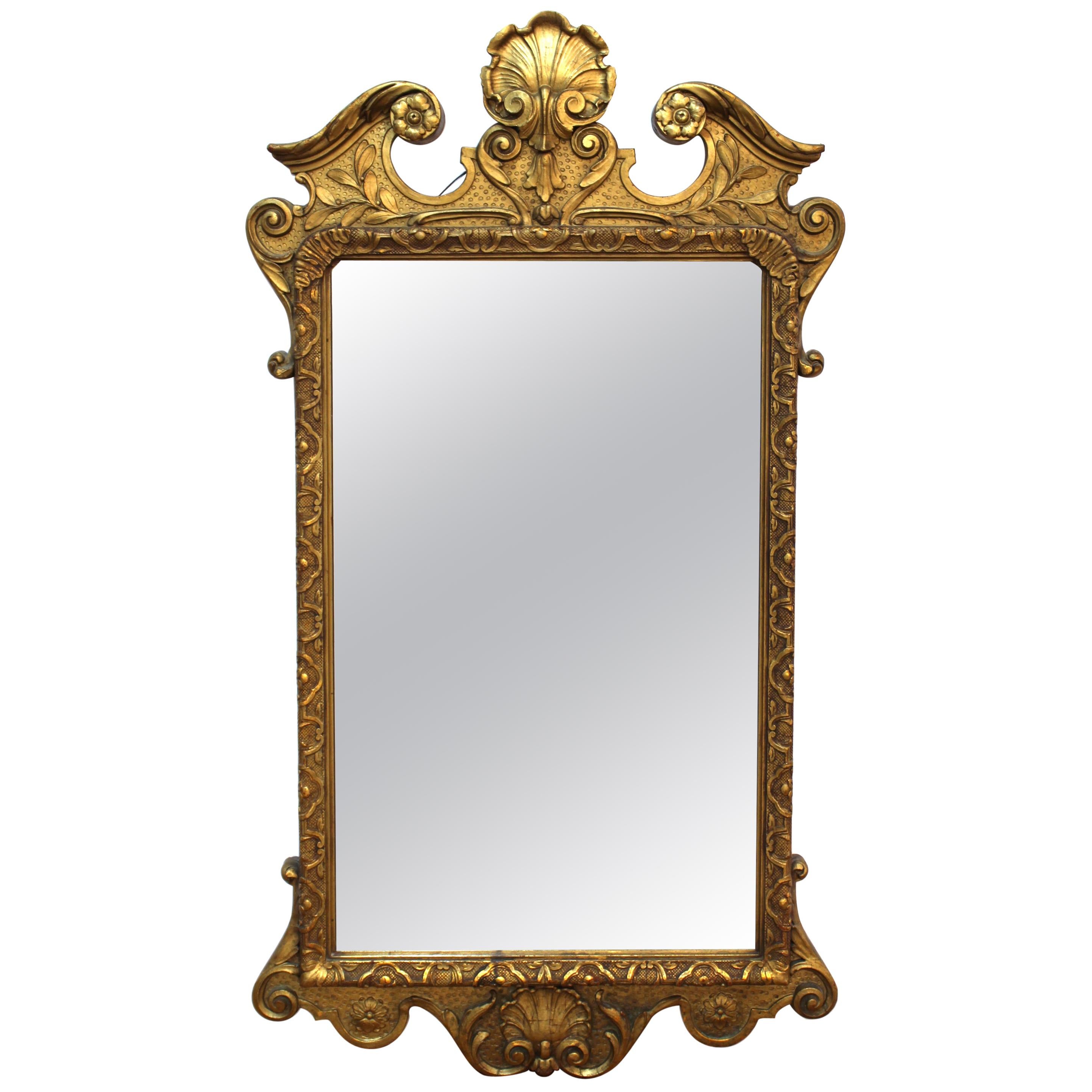 Baroque Style Giltwood Wall Mirror