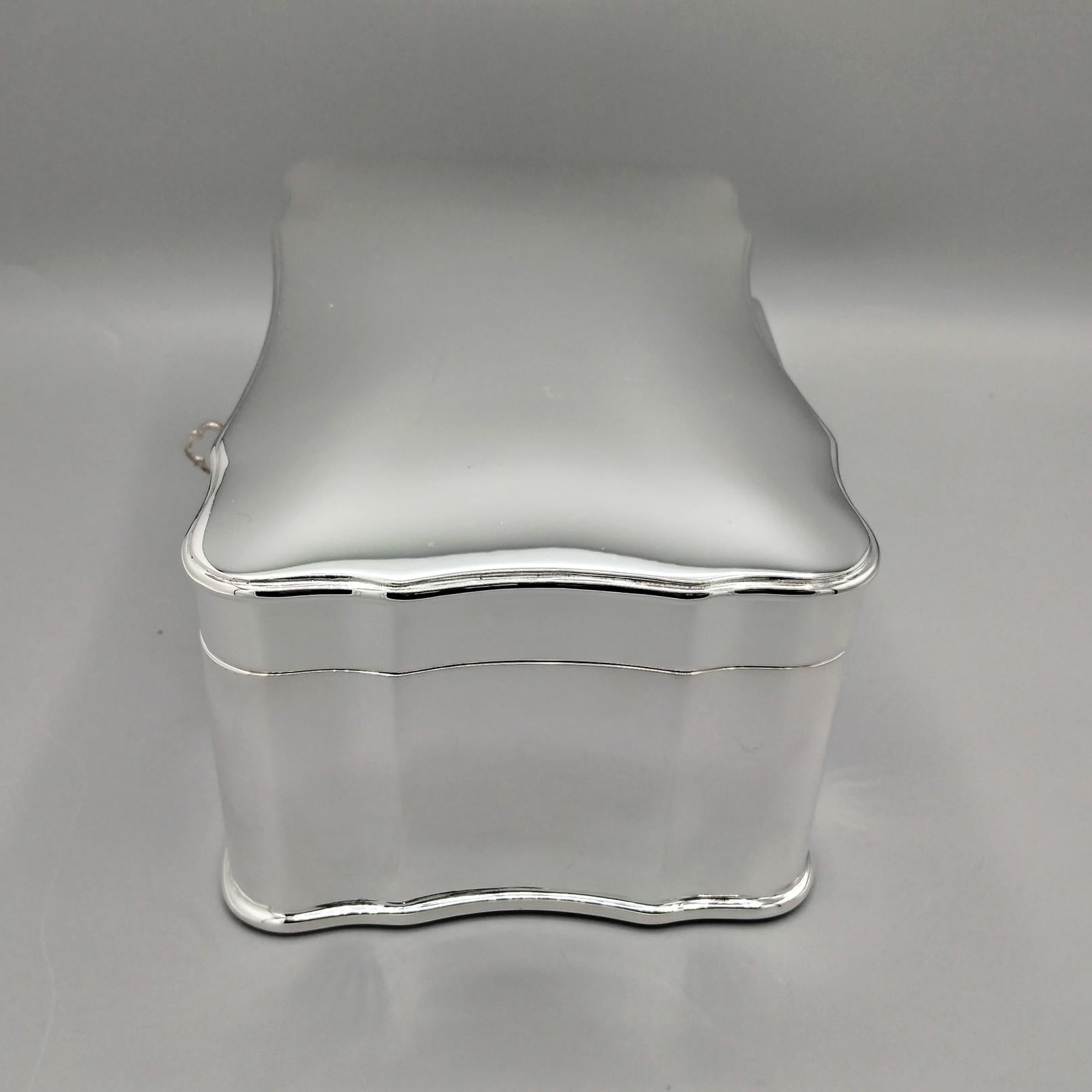 Joyero italiano de plata de ley de estilo barroco Italian en venta