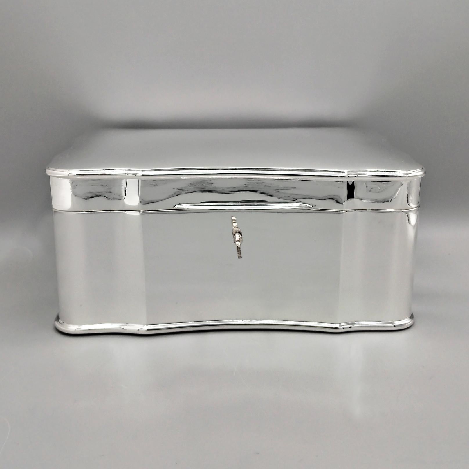 Joyero italiano de plata de ley de estilo barroco Contemporáneo en venta