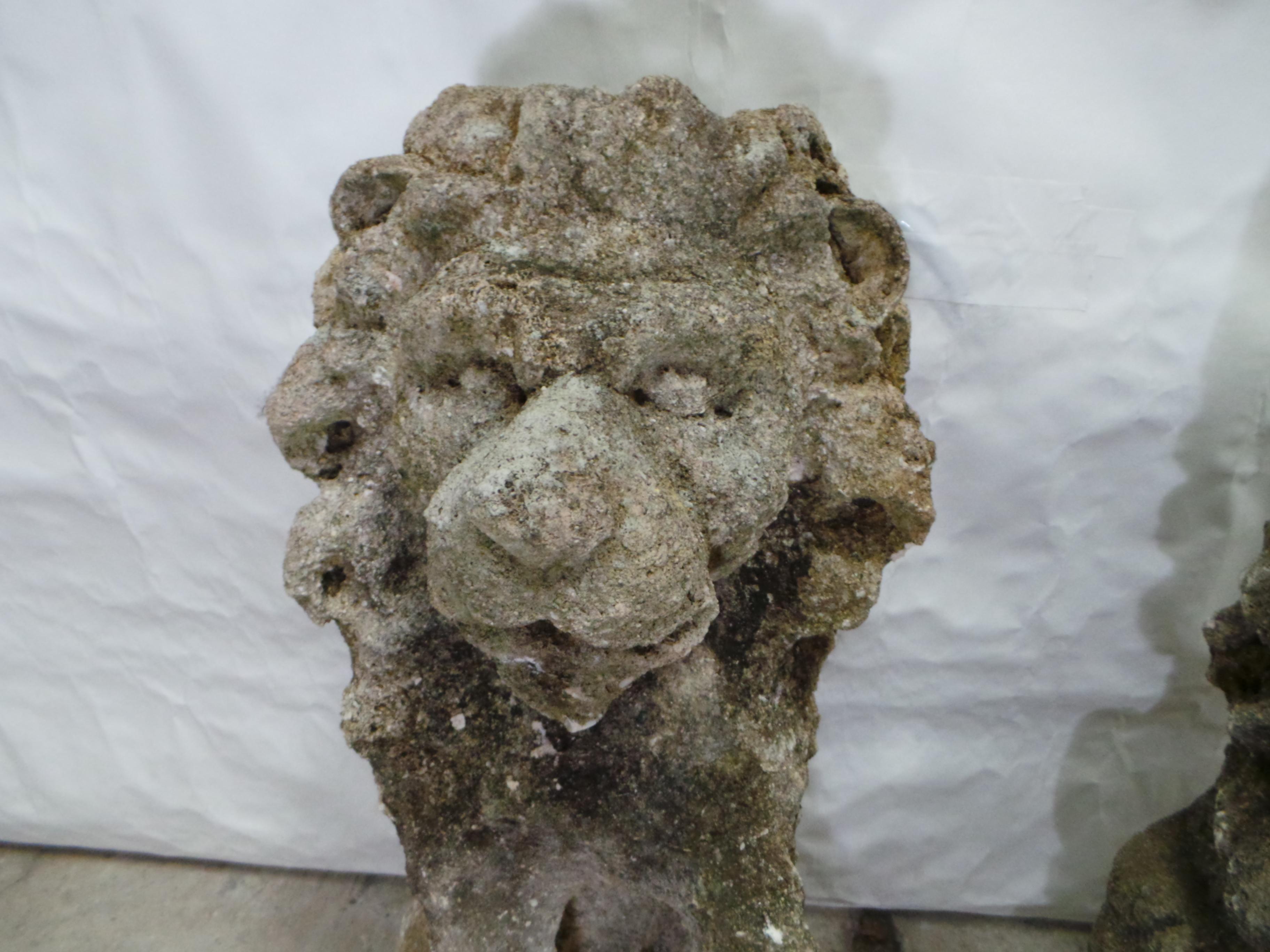Swedish Baroque Style Lion Statues For Sale