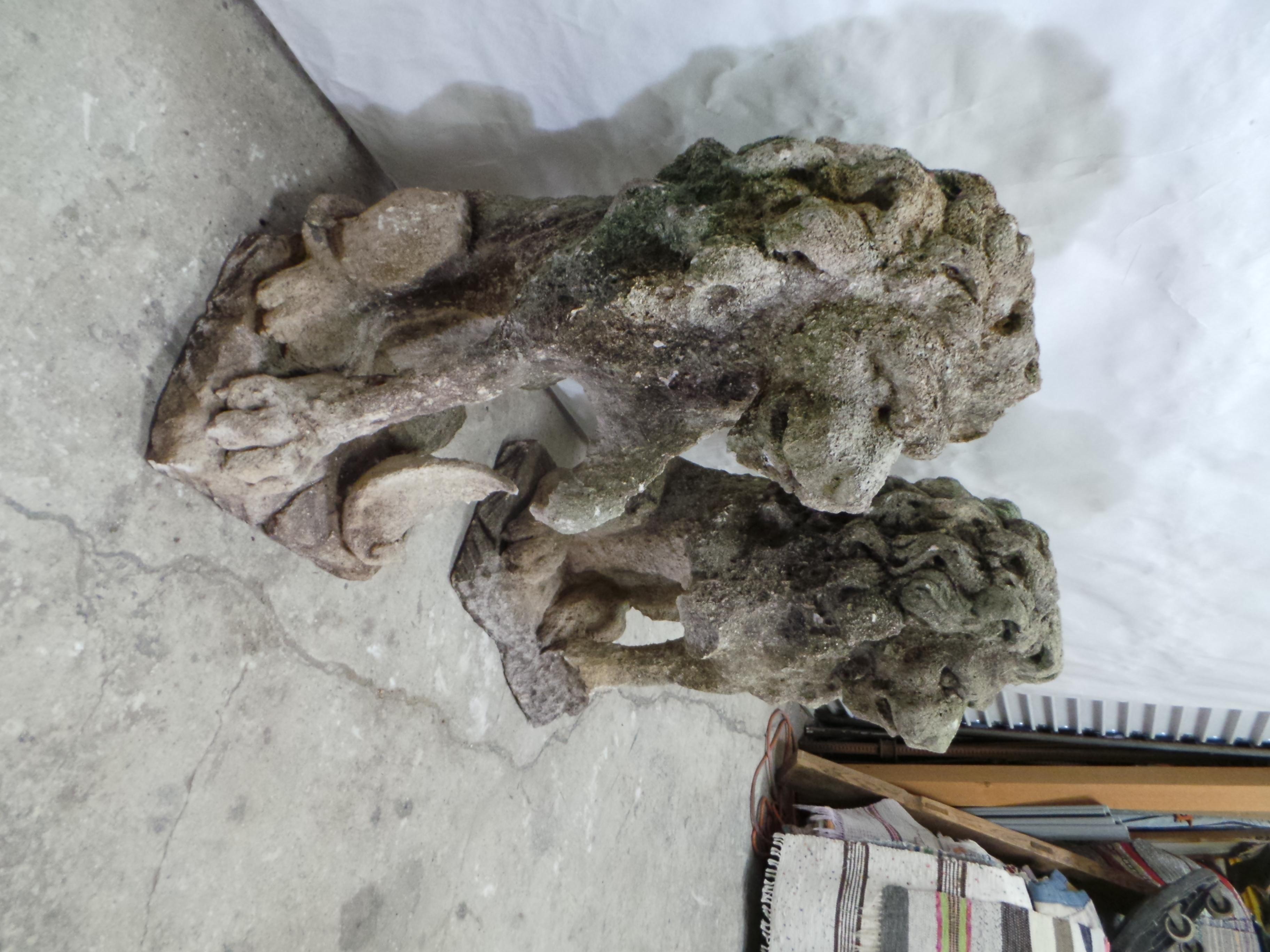Late 19th Century Baroque Style Lion Statues For Sale